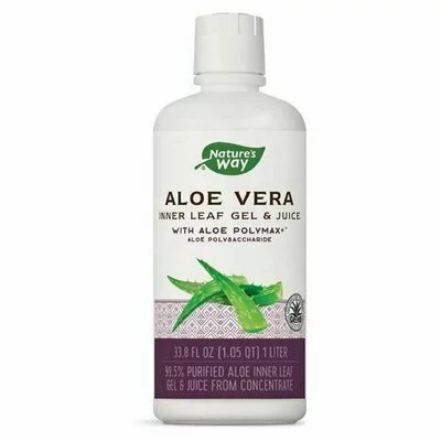 Aloe vera gel si suc cu Aloe PolyMax+, 1000ml, Nature` s Way