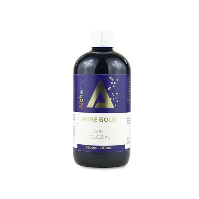 Aur coloidal PureGold (25ppm), 480 ml - Pure Alchemy