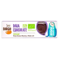 Baton de ciocolata neagra fara zahar adaugat, bio, 40g, Super Fudgio-picture