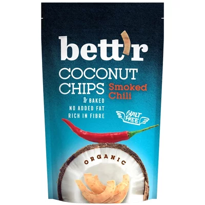 Chips de cocos cu chilli bio 70g Bettr PRET REDUS