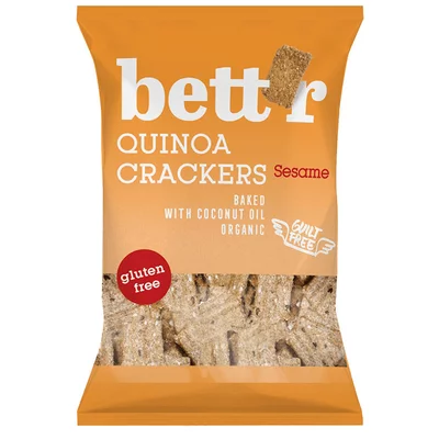 Crackers cu quinoa si susan fara gluten eco 100g Bettr - PRET REDUS