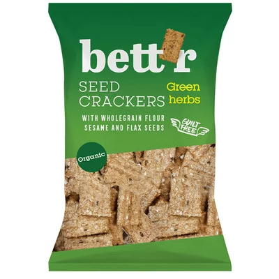 Crackers integrali cu ierburi bio 150g Bettr PRET REDUS