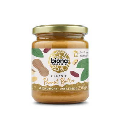 Crema de arahide crunchy fara sare bio 250g Biona PRET REDUS