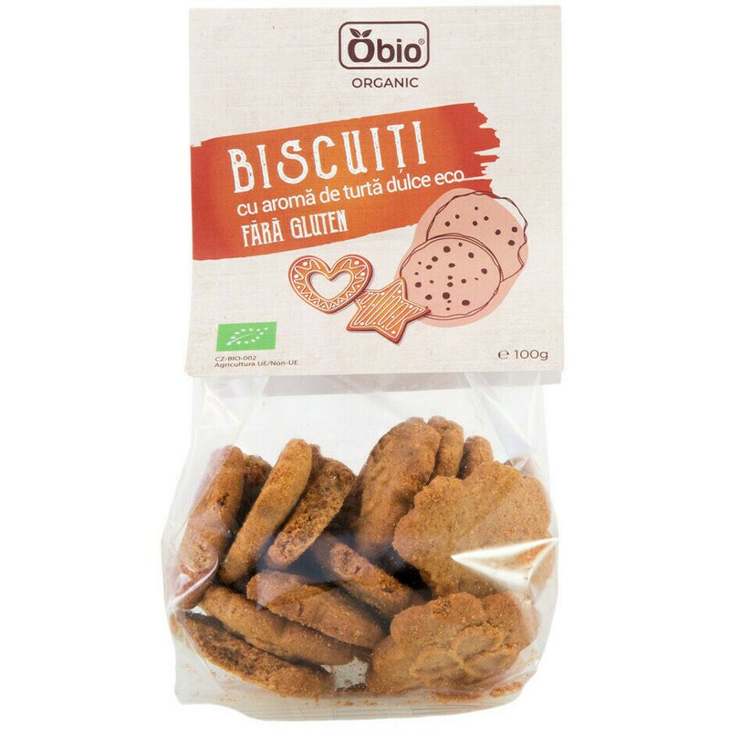 Biscuiti cu aroma de turta dulce fara gluten bio 100g Obio