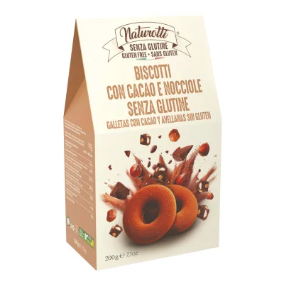 Biscuiti cu cacao si alune de padure 200g Naturotti