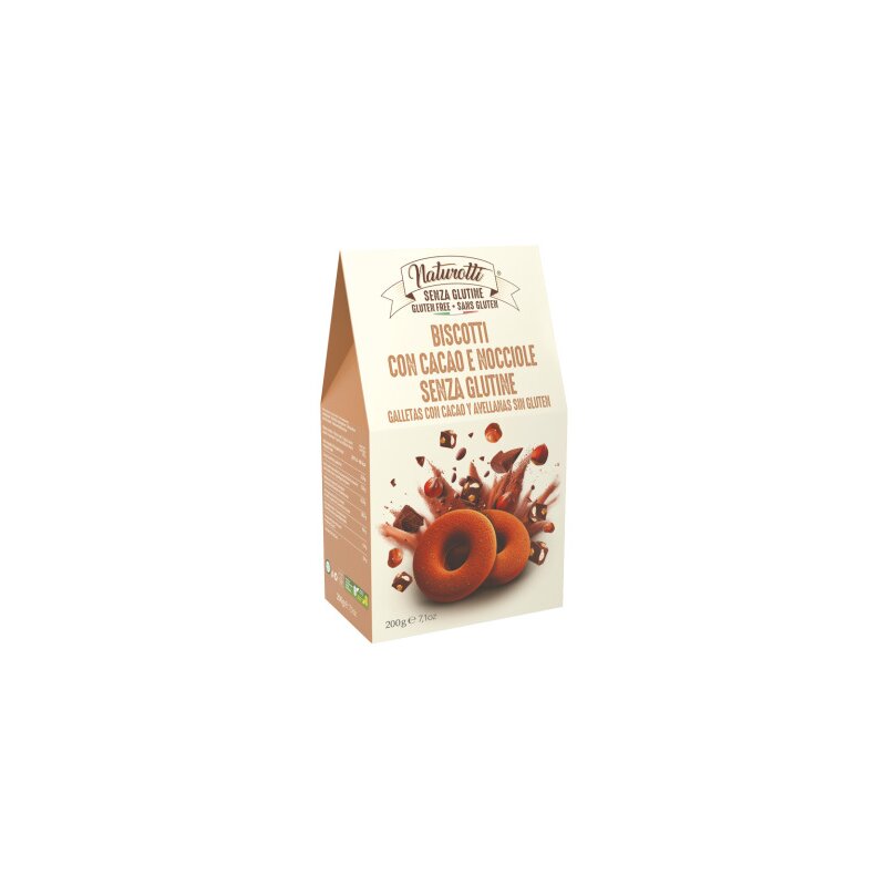 Biscuiti cu cacao si alune de padure 200g Naturotti