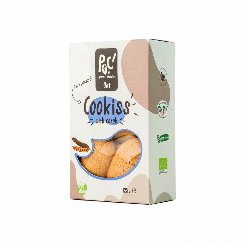 Biscuiti din ovaz cu carob, eco, 125g, POC!