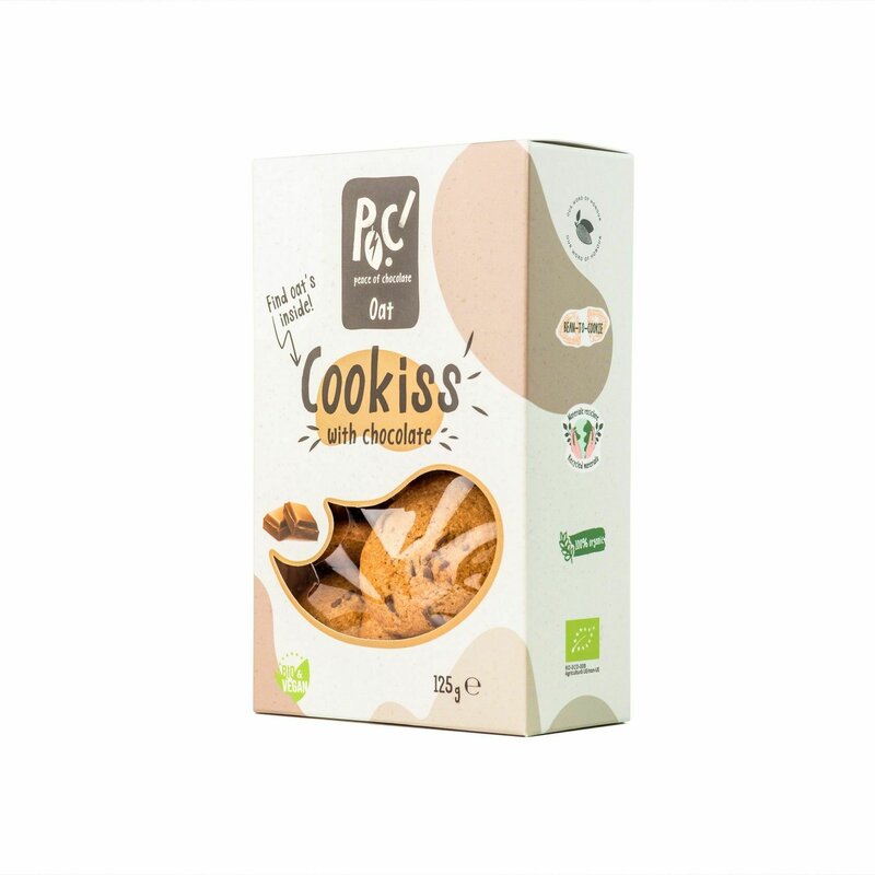 Biscuiti din ovaz cu ciocolata, eco, 125g, POC!