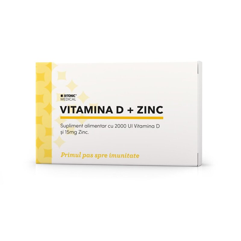 Btonic - vitamina d + zinc, 30cps