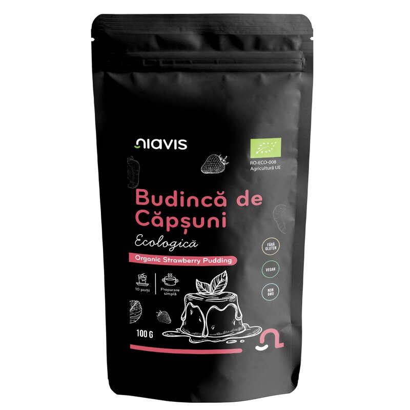 Budinca de Capsuni fara Gluten Bio 100g, Niavis