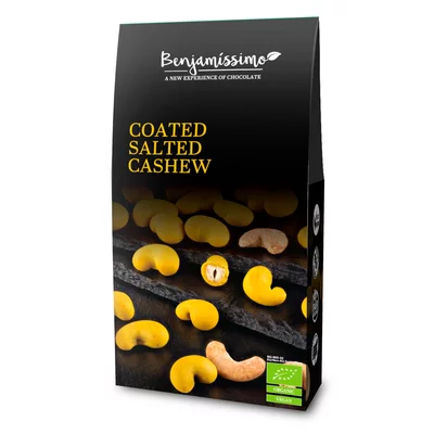 Caju sarat invelit in ciocolata cu turmeric, bio, 60g, Benjamissimo