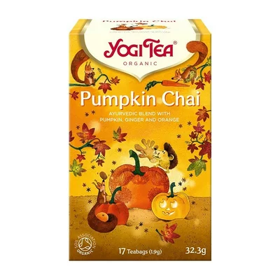 Ceai bio Gusturile Toamnei - Pumpkin Chai, 17 pliculete 32.3g, Yogi Tea