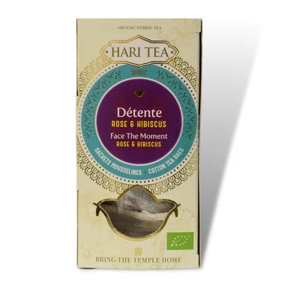 Ceai premium Hari Tea - Face the Moment - trandafiri si hibiscus bio 10dz