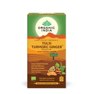 Ceai Tulsi (Busuioc Sfant) Turmeric Ghimbir - Ceai Adaptogen Antistres si Revitalizant, 25 de plicuri, Organic India-picture