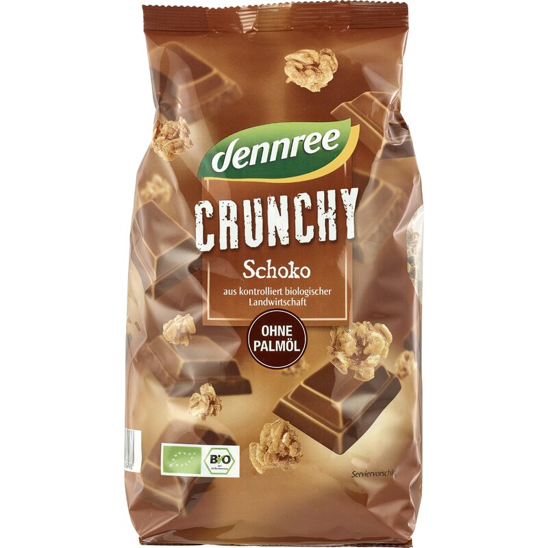 Cereale crunchy cu ciocolata bio 750g, Dennree