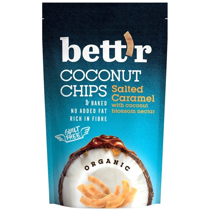 Chips de cocos si caramel sarat bio 70g Bettr