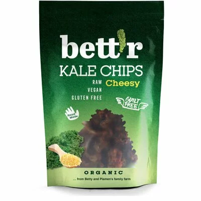 Chips din kale cu aroma de branza raw bio 30g Bettr