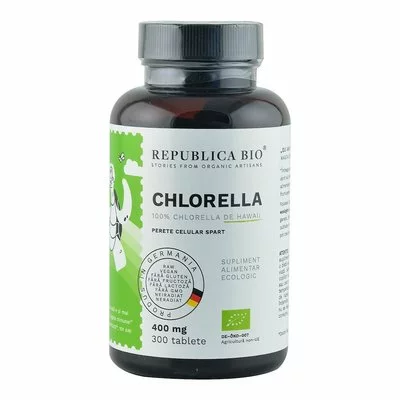 Chlorella Ecologica de Hawaii (400 mg) Republica BIO, 300 tablete (120 g)