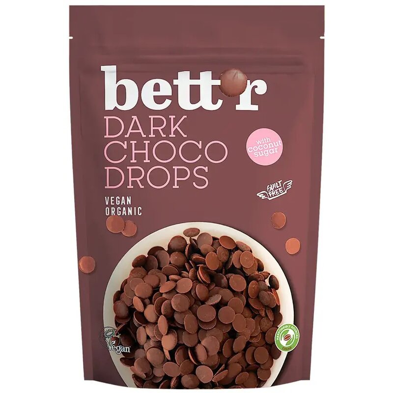 Choco Drops Dark Bio 200g Bettr