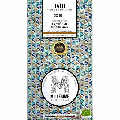 Ciocolata belgiana artizanala Speculoos, Haiti, eco 70g, Millesime