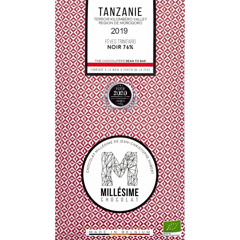 Ciocolata neagra 76% belgiana, artizanala, tanzanie, eco 70g, millesime