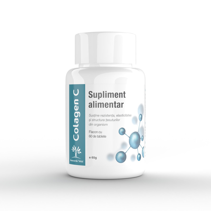 Colagen c - colagen hidrolizat cu vitamina c, 60 tablete, sanoverde total