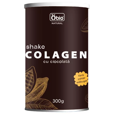 Colagen shake cu ciocolata 300g, Obio