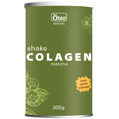 Colagen shake cu matcha 300g, Obio - PRET REDUS
