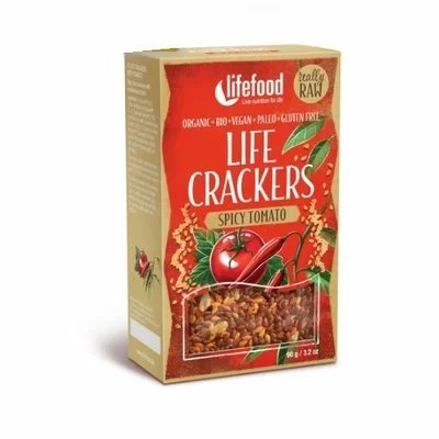 Lifecrackers cu chilli si rosii raw bio 90g Lifefood