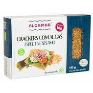 Crackers din spelta cu susan si alge marine bio 160g Algamar