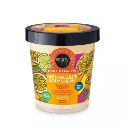 Crema de corp delicioasa anticelulitica Tropical Sorbet, 450ml - Organic Shop Body Desserts