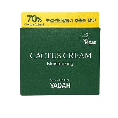 Crema hidratanta de fata cu 70% extract de cactus, 50ml, Yadah
