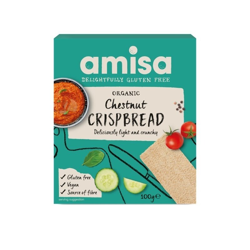 Crispbread (painici) cu faina de castane fara gluten eco, 100g, Amisa