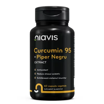 Curcumin 95 + Piper Negru Extract 60cps, Niavis
