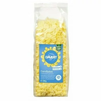 Fulgi de porumb fara sare, zahar si gluten bio 250g DAVERT - PRET REDUS