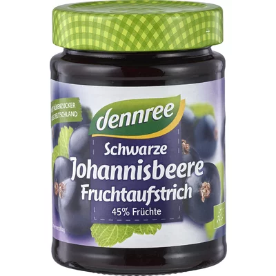 Gem de coacaze negre bio 340g Dennree - PRET REDUS