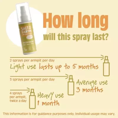 Deodorant natural spray cu neroli & floare de portocal, 100ml, Salt of the Earth