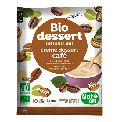 Desert crema cu cafea, bio, 45g, Nat-ali PRET REDUS