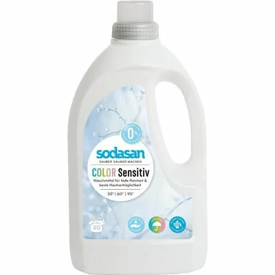 Detergent Bio Lichid Rufe Albe si Color Sensitiv Hipoalergen 1,5 L Sodasan