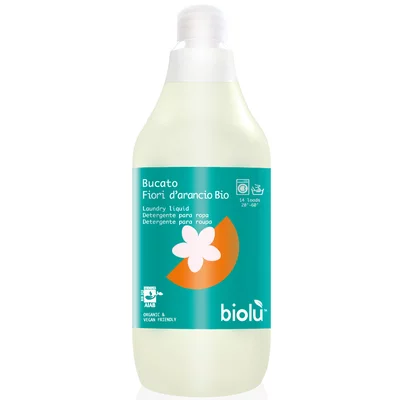Detergent ecologic lichid pentru rufe albe si colorate, portocale, 1L - Biolu