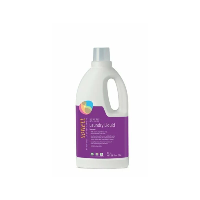 Detergent lichid pentru rufe albe si colorate cu lavanda, ecologic, 2L, Sonett PRET REDUS