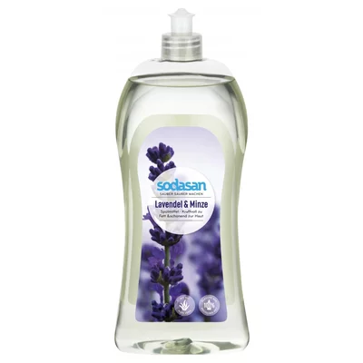 Detergent vase lichid bio lavanda si menta 1L Sodasan