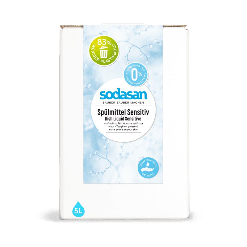 Detergent vase lichid bio sensitiv 5L Sodasan