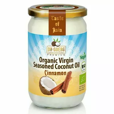 Ulei de cocos condimentat cu scortisoara bio, 190ml Dr. Goerg PROMO