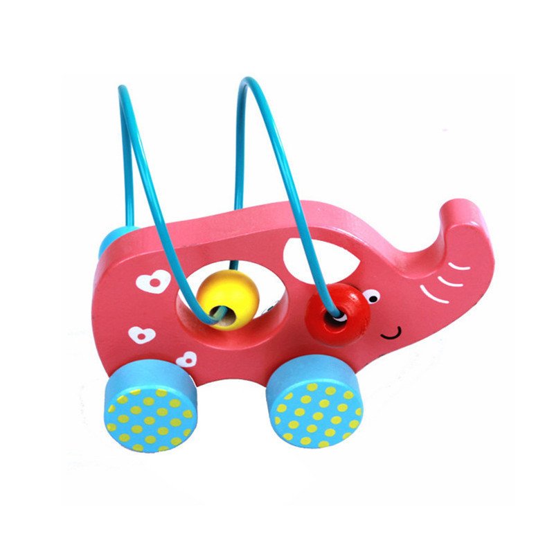 Elefant din lemn, multicolor