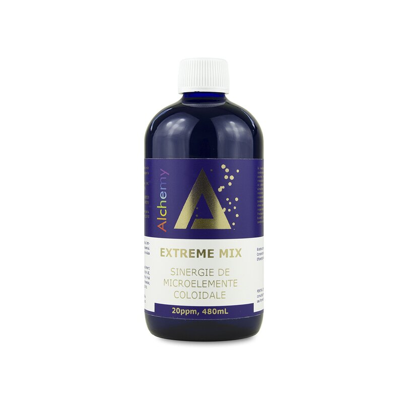 Extreme Mix, sinergie de aur, zinc si cupru coloidal (20ppm), 480 ml - Pure Alchemy