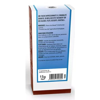 Flori de albastrele - uz culinar bio 15g Aromandise