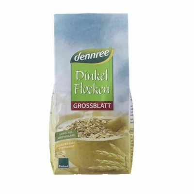 Fulgi mari de spelta, bio, 500g, Dennree PRET REDUS