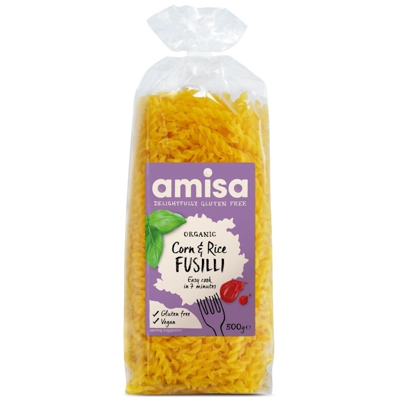 Fusilli din orez si porumb fara gluten bio 500g