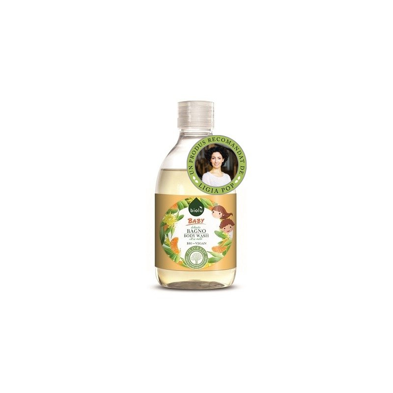 Gel de dus ecologic cu ulei de mandarin pentru copii, 300ml - Biolu